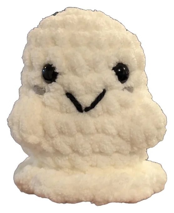 Cream crochet ghost