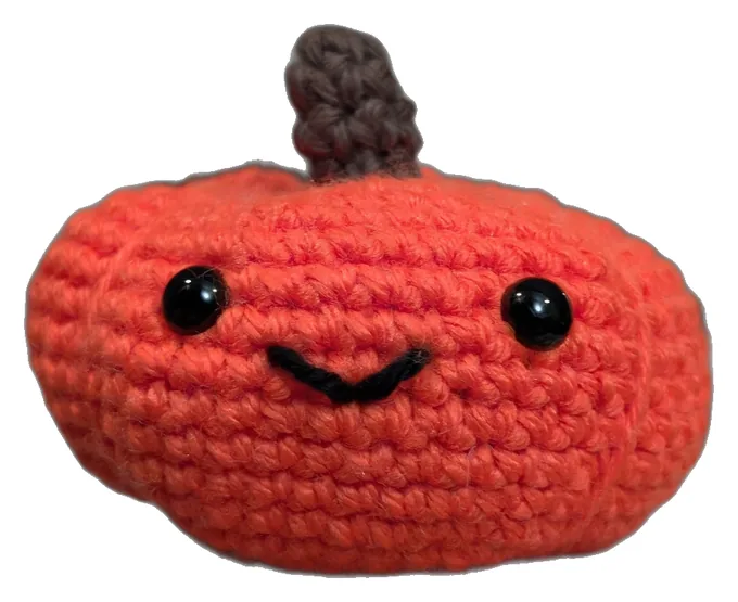 Orange crochet pumpkin